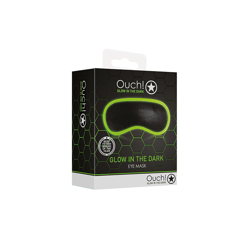 Ouch! Glow in the Dark Eye Mask Black/Neon Green