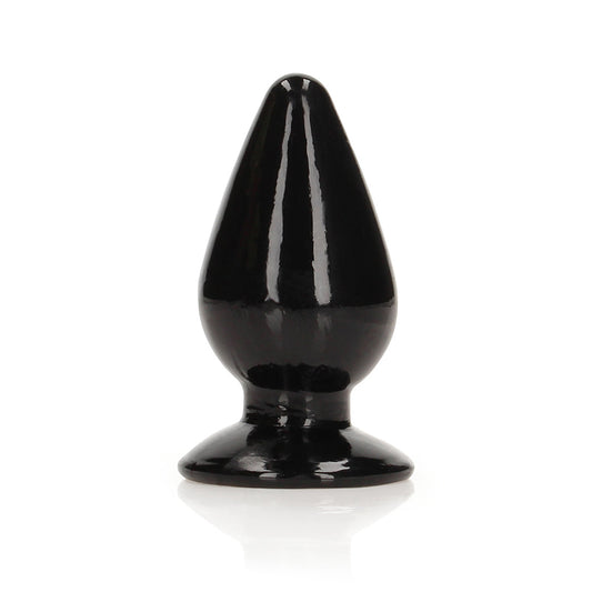 RealRock Crystal Clear 3.5 in. Anal Plug Black