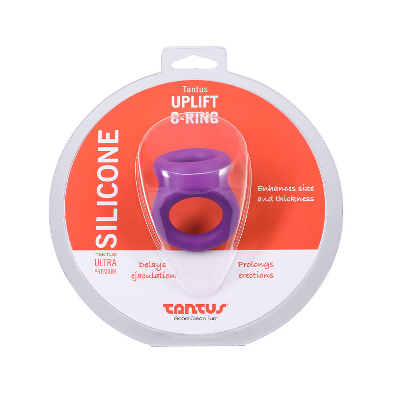 Tantus Uplift C-Ring - Arnés para pene y testículos, color morado