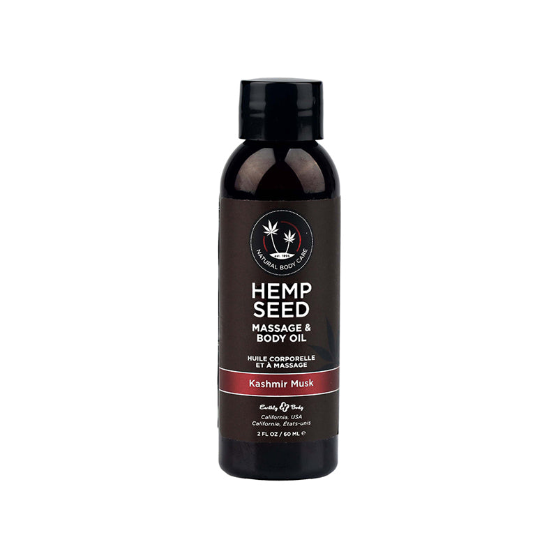 Earthly Body Hemp Seed Massage & Body Oil Kashmir Musk 2 oz.