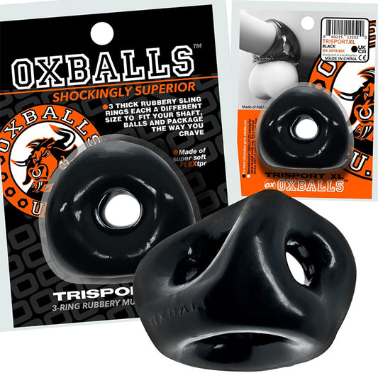 Oxballs Tri-Sport XL Thicker 3-Ring Sling Black