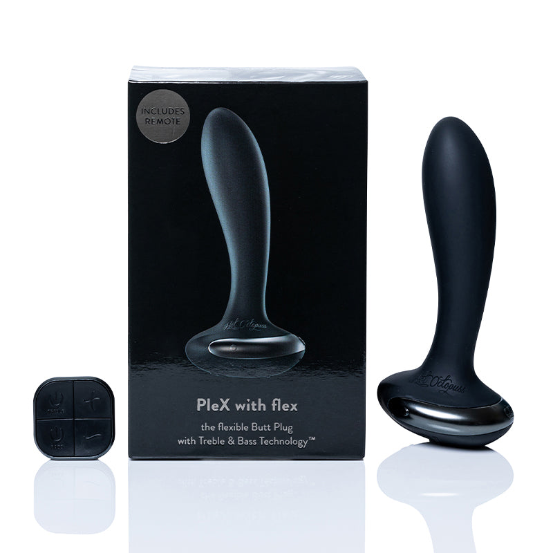 Hot Octopuss PleX with Flex Rechargeable Flexible Vibrating Anal Plug Black