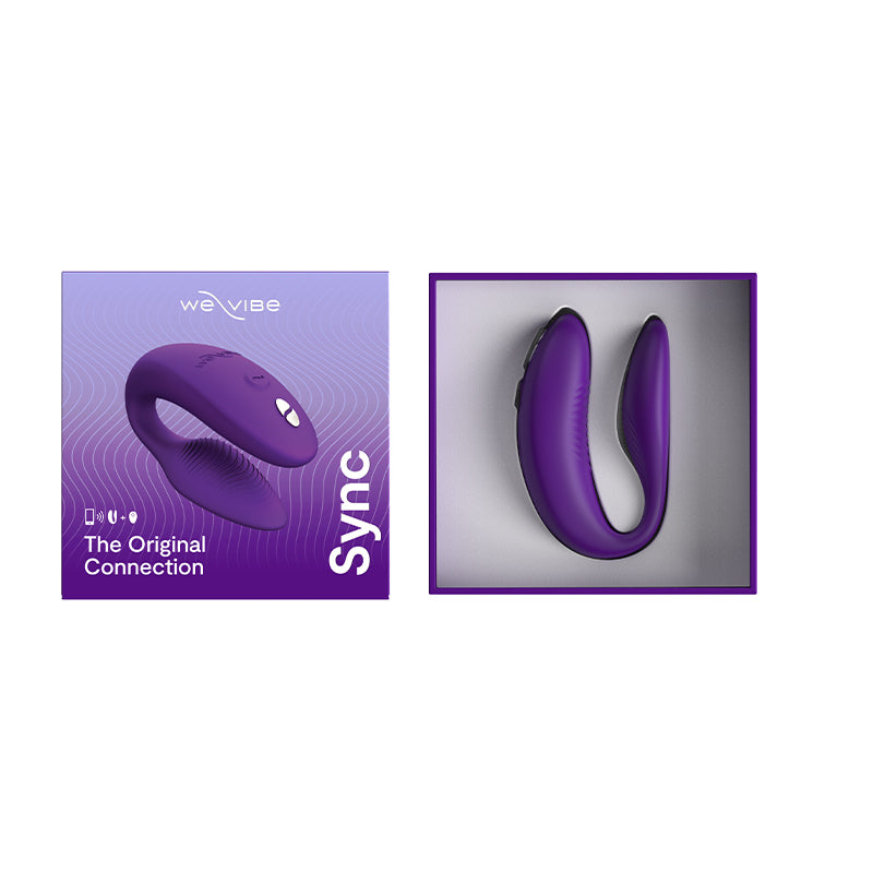 Vibrador de silicona recargable para parejas We-Vibe Sync morado