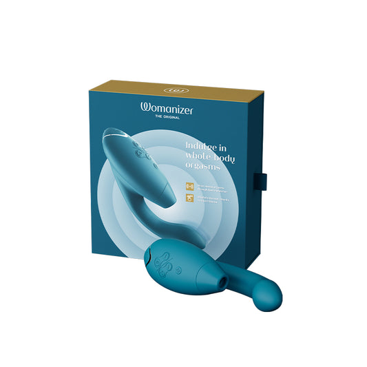 Vibrador Womanizer Duo 2 recargable de doble estimulación, aire y punto G, color gasolina