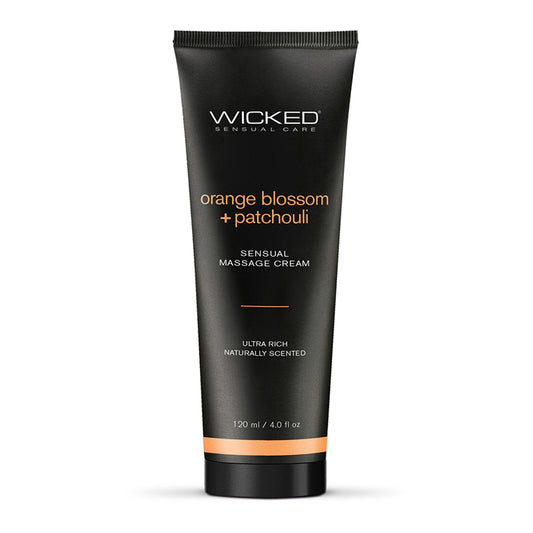Crema de masaje sensual Wicked Orange Blossom + Patchouli 4 oz.