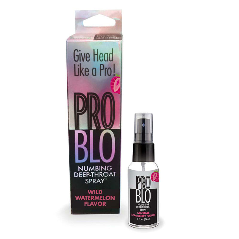 Pro Blo Numbing Deep Throat Spray Strawberry 1 oz.