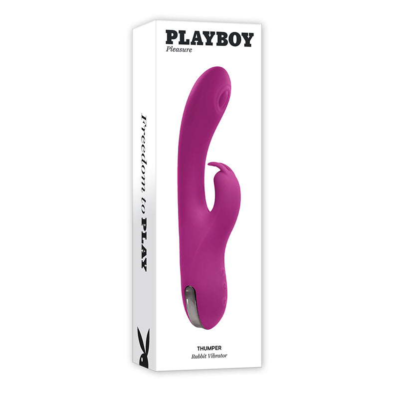 Playboy Thumper Rechargeable Tapping Silicone Dual Stimulation Vibrator Wild Star