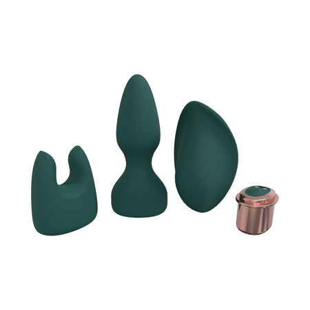 LoveLine Ultimate Kit 10 Speed Silicone Rechargeable Waterproof Forest Green