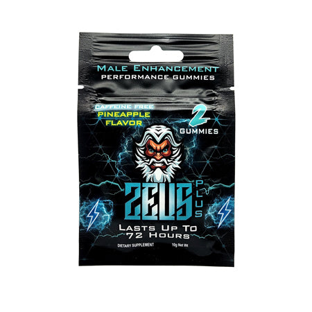 Zeus Plus Male Supplement Gummies Pineapple 2pk Open Stock